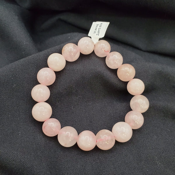 {Grade A} Rose Quartz Bracelet (10mm Round beads)