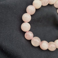 {Grade A} Rose Quartz Bracelet (14mm Round beads)