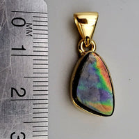 A Grade Ammolite Pendant (Gold Plated) .925SS