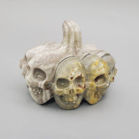 Bumble Bee Jasper, Pumpkin Skulls Carving