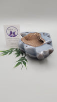 Natural Agate Druzy, Cat Carving