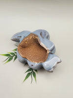 Natural Agate Druzy, Cat Carving