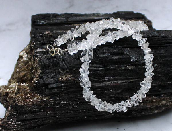 Diamond Quartz Sterling Silver Necklace