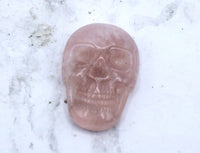 Rose Quartz Skull Carving