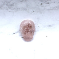Rose Quartz Skull Carving