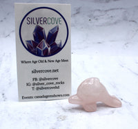 Rose Quartz Dolphin Carving