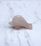 Rose Quartz Dolphin Carving