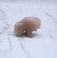 Rose Quartz Buffalo Carving