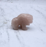 Rose Quartz Buffalo Carving