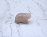 Rose Quartz Bear Carving