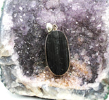 Black Tourmaline Pendant Sterling Silver