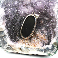 Black Tourmaline Pendant Sterling Silver