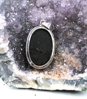 Black Tourmaline Pendant Sterling Silver