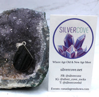 Black Tourmaline Pendant Sterling Silver