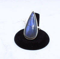 Large Stone Labradorite Ring (Size 9.5)