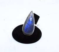 Large Stone Labradorite Ring (Size 9.5)