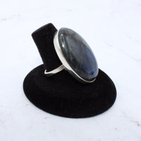 Large Stone Labradorite Ring (Size 8.5)