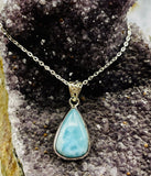 Larimar Pendant (Sterling Silver)