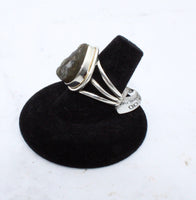 Rough Labradorite Ring (Size 8)