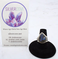 Rough Labradorite Ring (Size 8)