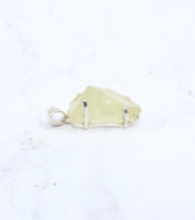 Libyan Gold Tektite Sterling Silver Pendant