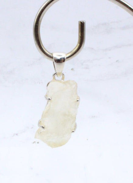 Libyan Gold Tektite Sterling Silver Pendant