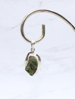 Rough Moldavite in .925 Sterling Silver Pendant