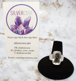 Faceted Tourmilated Quartz Ring (Size 9.75)