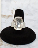 Faceted Tourmilated Quartz Ring (Size 9.75)