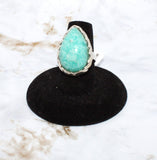 Amazonite Sterling Silver Ring (Size 7.75)