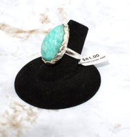 Amazonite Sterling Silver Ring (Size 7.75)