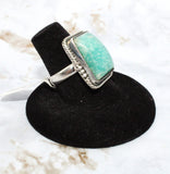 Amazonite Sterling Silver Ring (Size 7)