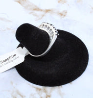 Sapphire Ring in Sterling Silver (Size 6.75)