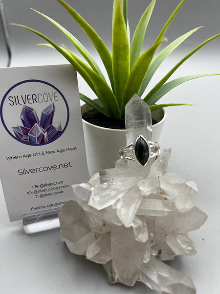 Canadian Sapphire Ring in .925 Sterling Silver (size 7)