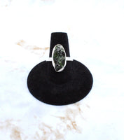 Diopside Sterling Silver Ring (Size 7.75)