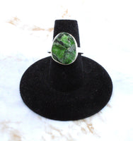 Diopside Sterling Silver Ring (Size 7.75)