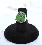Diopside Sterling Silver Ring (Size 7.75)