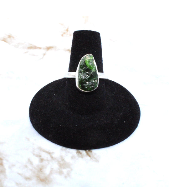 Diopside Sterling Silver Ring (Size 8)