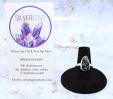 Diopside Sterling Silver Ring (Size 8)