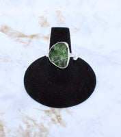 Diopside Sterling Silver Ring (Size 7.5)