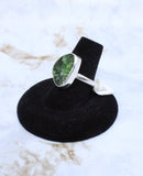 Diopside Sterling Silver Ring (Size 7.5)