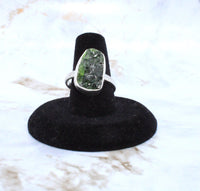 Diopside Sterling Silver Ring (Size 8.75)