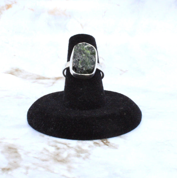 Diopside Sterling Silver Ring (Size 7)