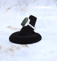 Diopside Sterling Silver Ring (Size 7)