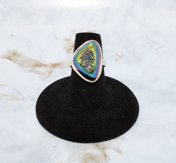 Aura Druzy Ring (Size 5.5)