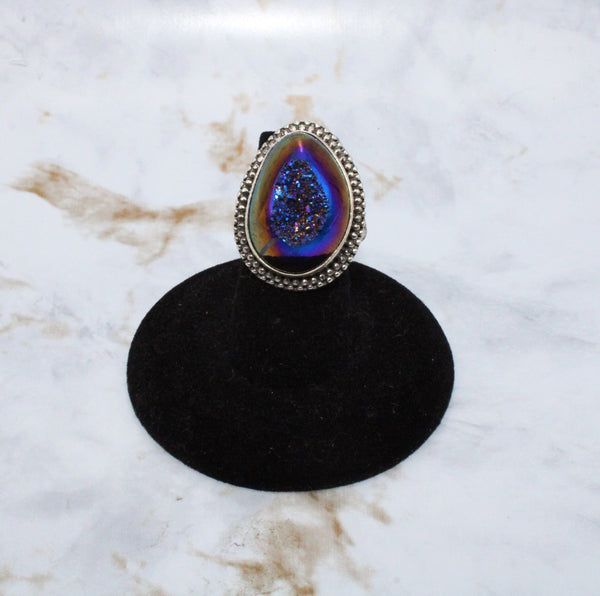 Aura Druzy Ring (Size 5.25)