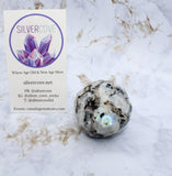 Faceted Rainbow Moonstone Sphere