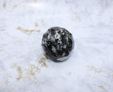 Faceted Rainbow Moonstone Sphere