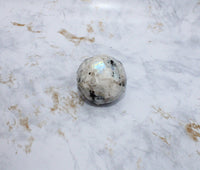 Faceted Rainbow Moonstone Sphere