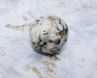 Faceted Rainbow Moonstone Sphere